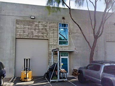 Outside the Gearheart Industry shop